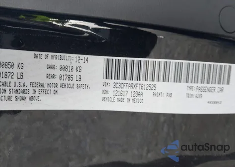 2015 Fiat 500 Ribelle from USA, damaged, VIN 3C3CFFARXFT612525